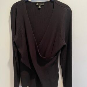 Brand New With Tags Black Surplice Sweater by INC Size XXL